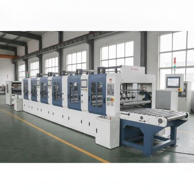 SYKM-H-1228RC 풀 서보 자동 위치 지정 플렉소 프린터 슬로터 다이 커터 1200x2800mm 다이 컷 보상